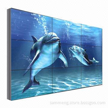3 x 3 55-inch Splicing DID LCD Video Wall with 23mm Bezel, Supports RS232 Control and Remote Control